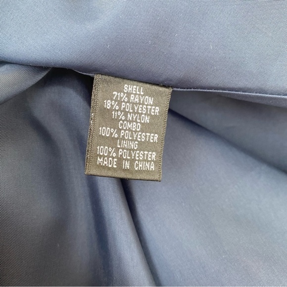 Adrianna Papell Special Occasion Navy Blue Gown Long Dress Ruffles Tiered Sz 6 - Picture 5 of 16